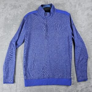 Under Armour Coldgear Pullover 1/4 Zip Blue Long Sleeve Shirt Mens Size Medium